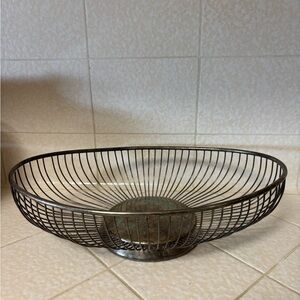 Metal Wire Basket Raymond Silverplate